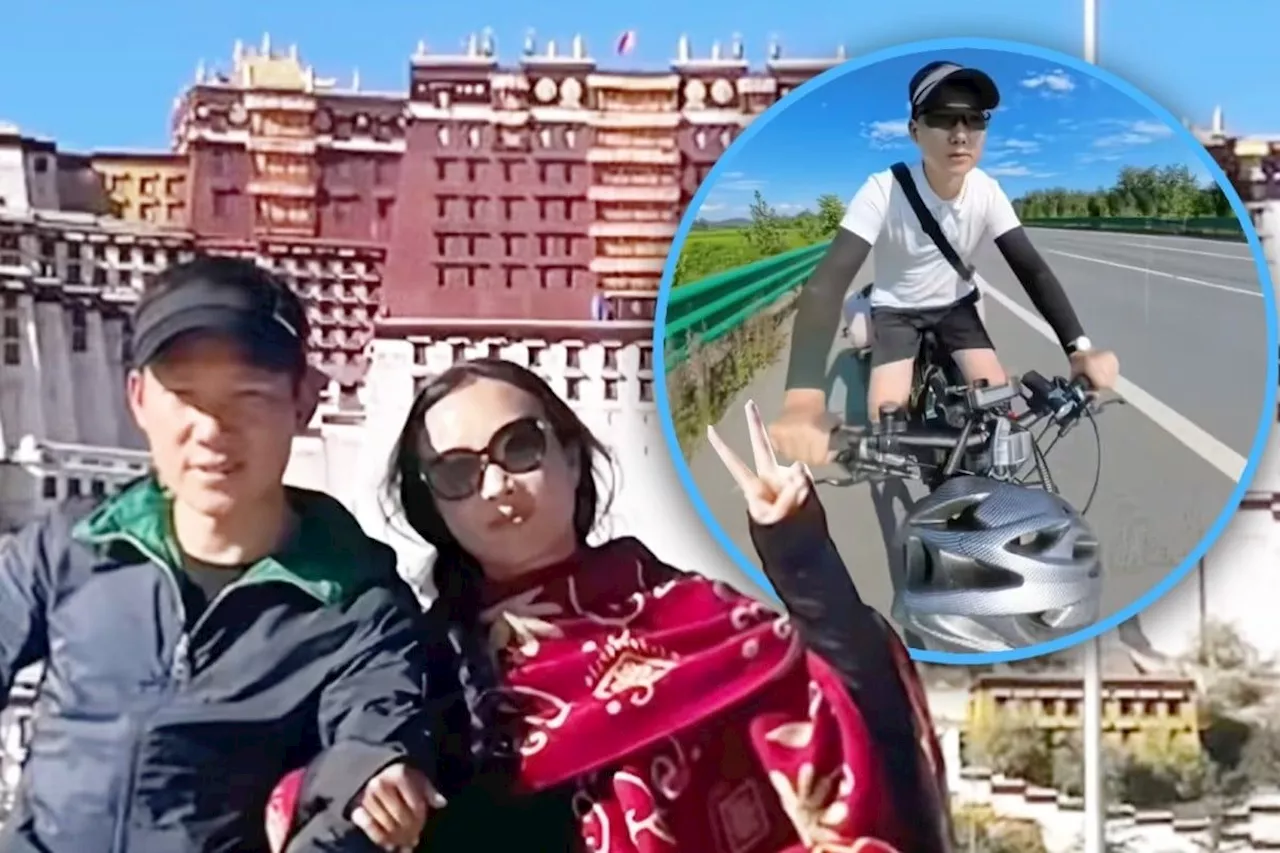 Man in China cycles 4,400km over 100 days to reconcile with wife after two years apart