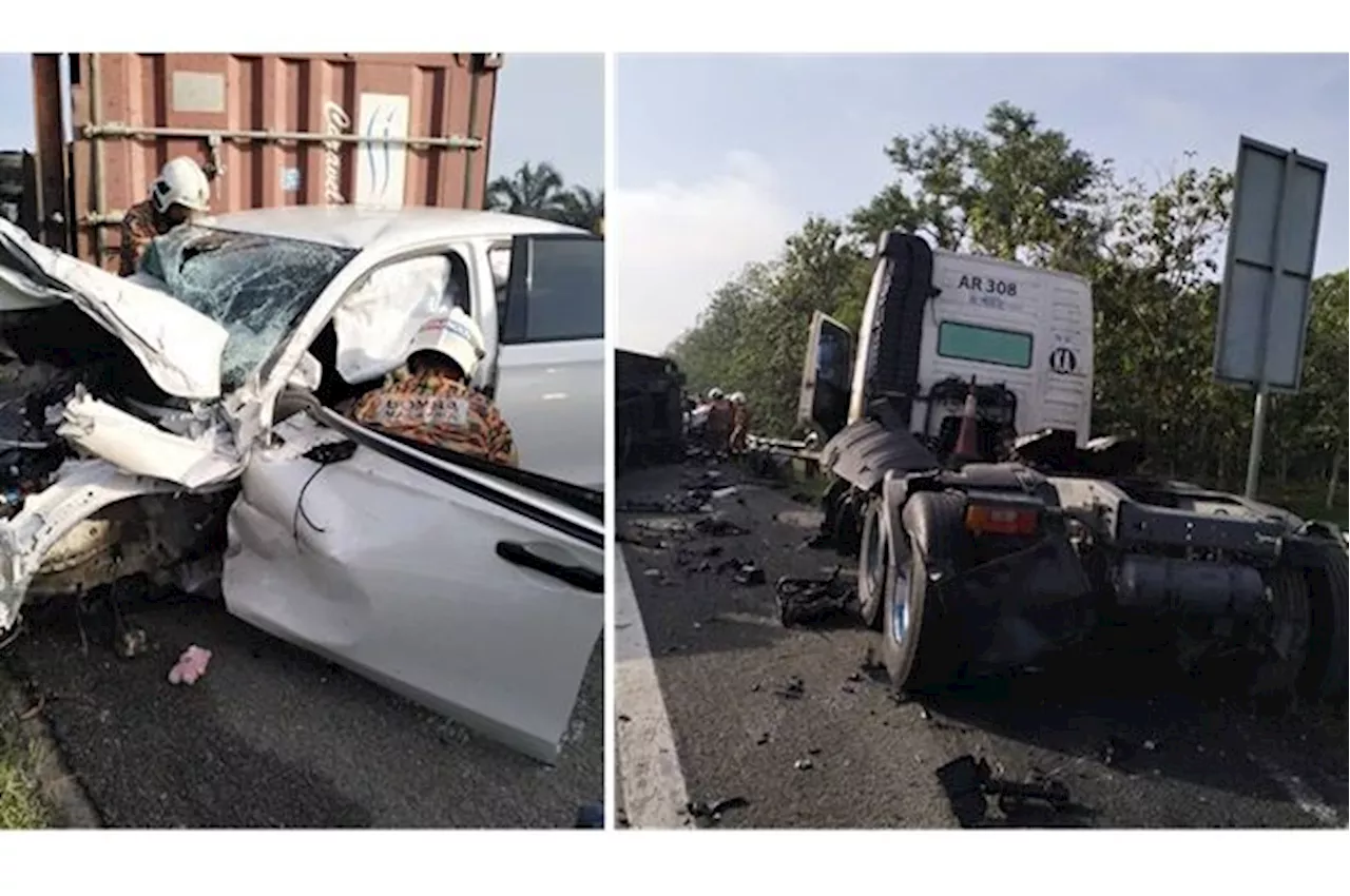 Trailer menace: Another container lorry accident kills one, seriously injures two