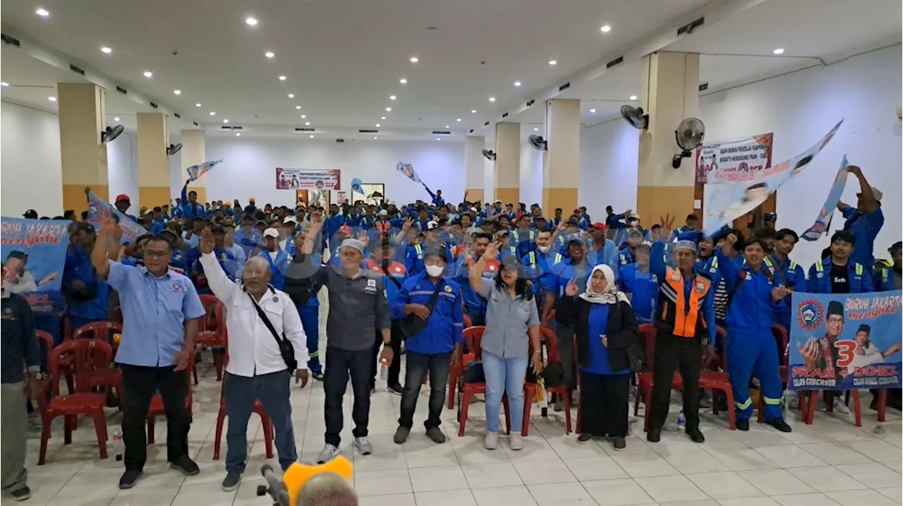 Ribuan Buruh Bongkar Muat Pelabuhan Tanjung Priok Tak Dukung RK-Suswono, Ini Alasannya