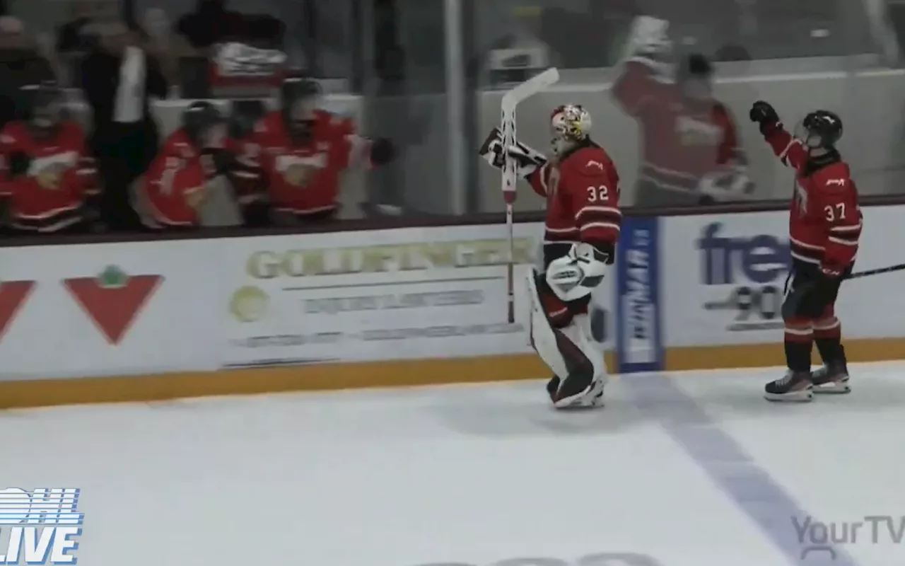 Carter George lights the lamp in OHL game