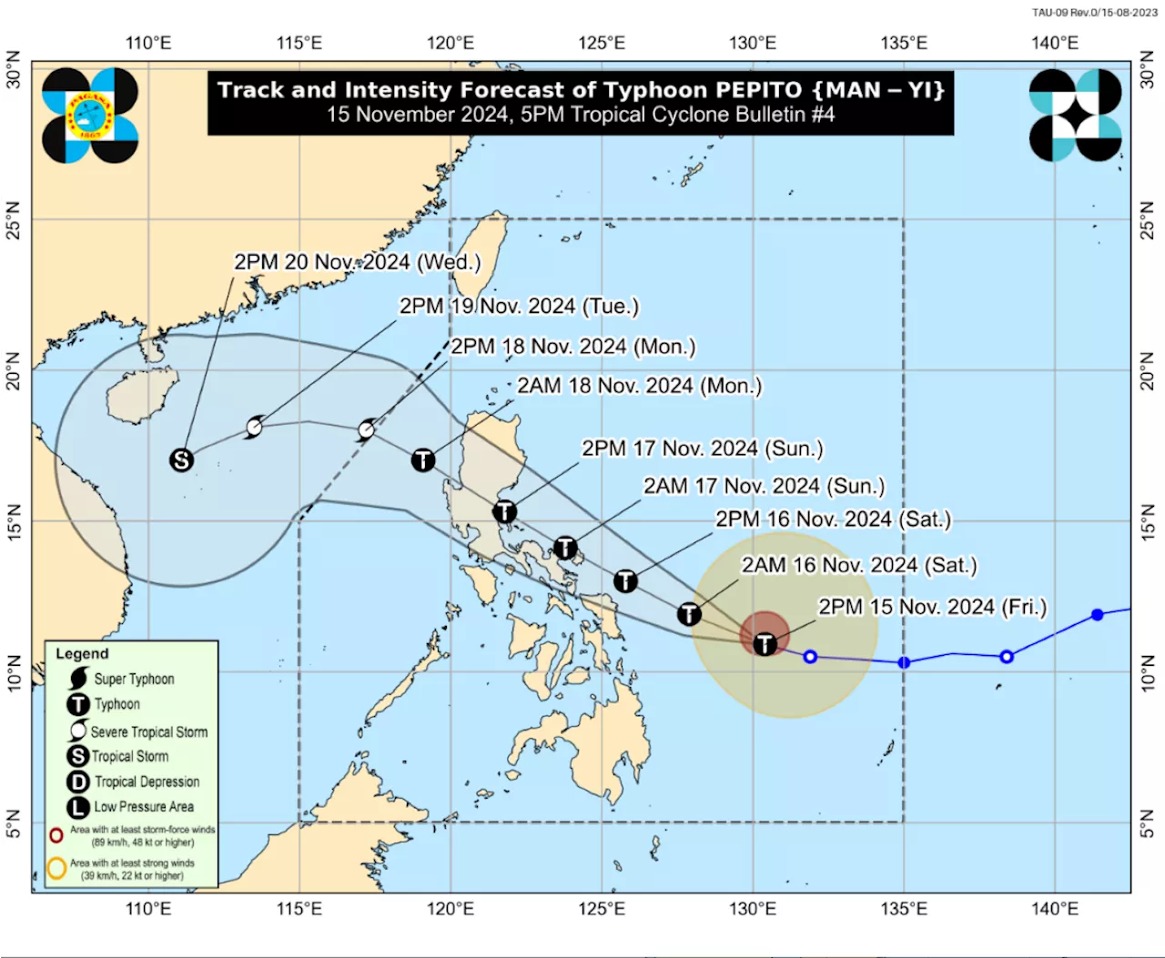 Parts of Visayas under Signal No. 2 as 'Pepito' intensifies — Pagasa