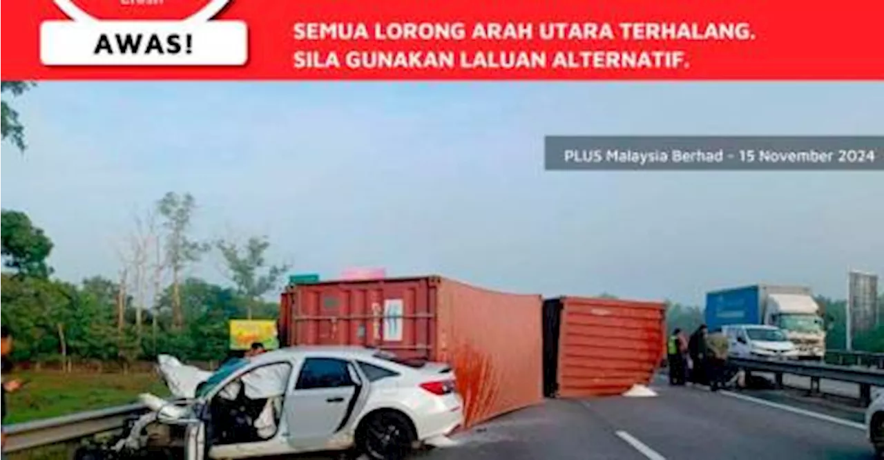 Lelaki maut dalam kemalangan babit tiga kenderaan di lebuh raya