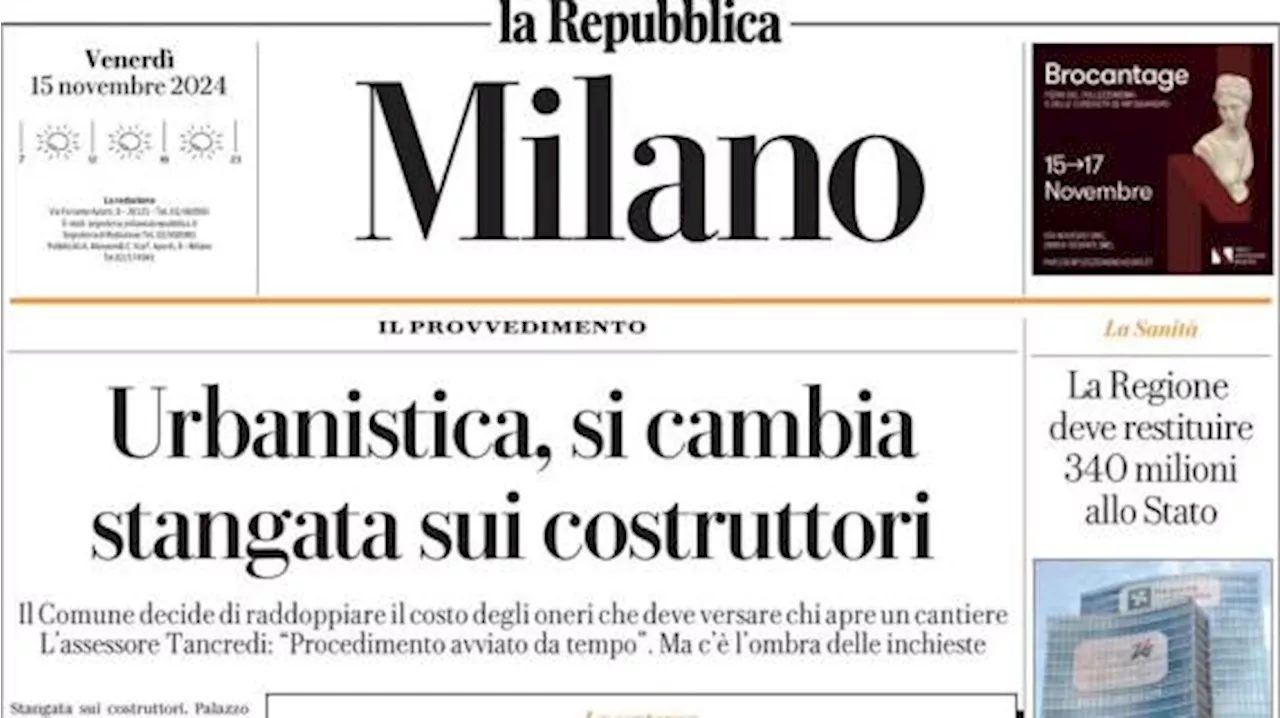 Inchiesta curve, La Repubblica di Milano titola: 'Affari e delitti, si pente Beretta'