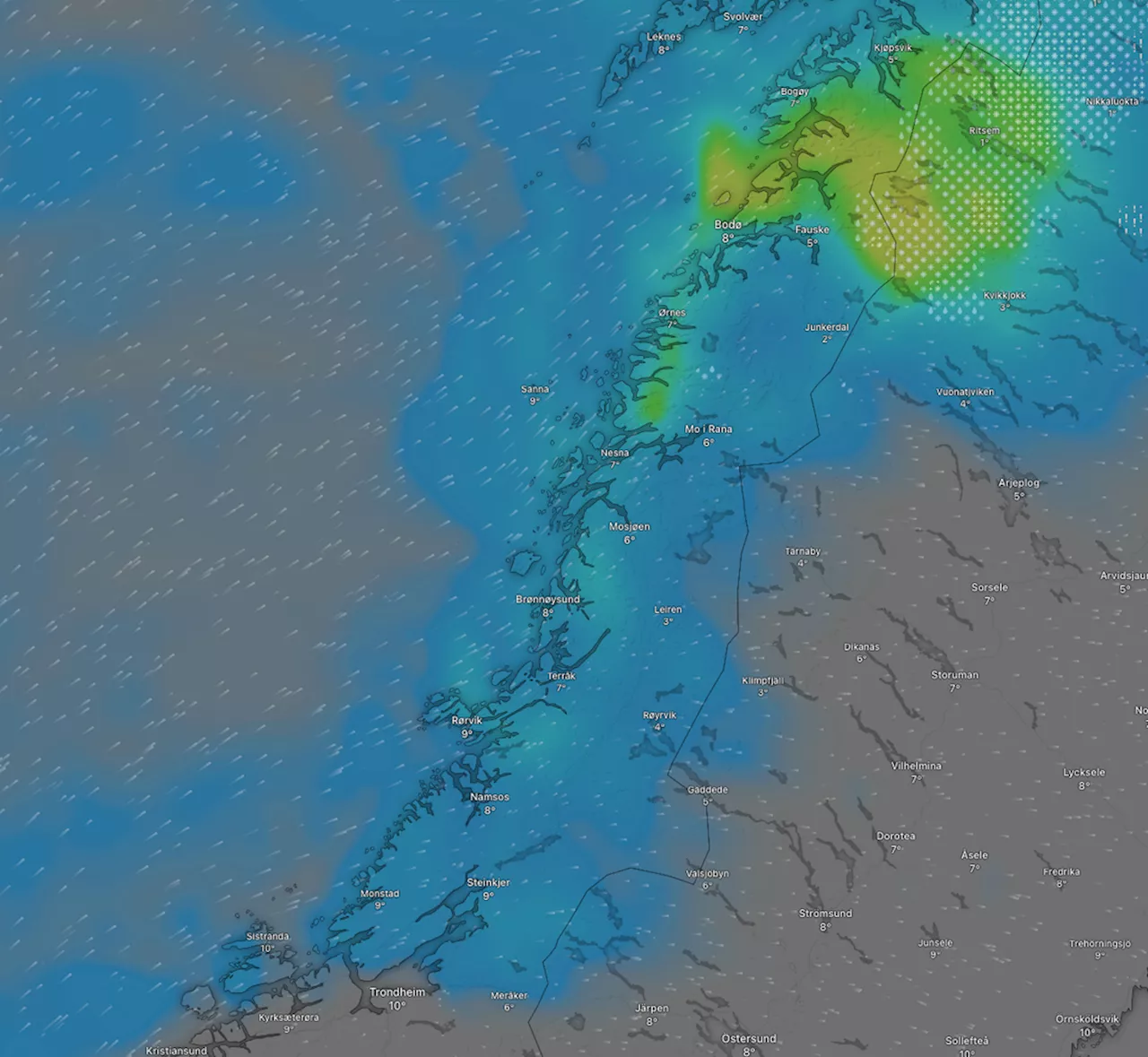 Uvær i Nordland – togforsinkelser og innstillinger