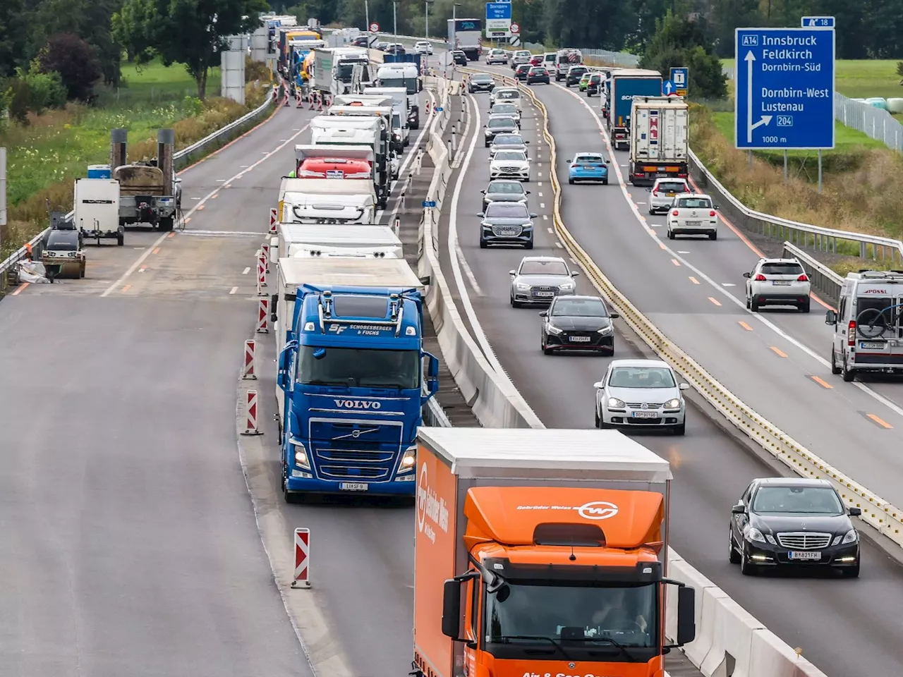 A14 Rheintalautobahn: Abschluss der Sanierung zwischen Dornbirn-Nord und Dornbirn-West