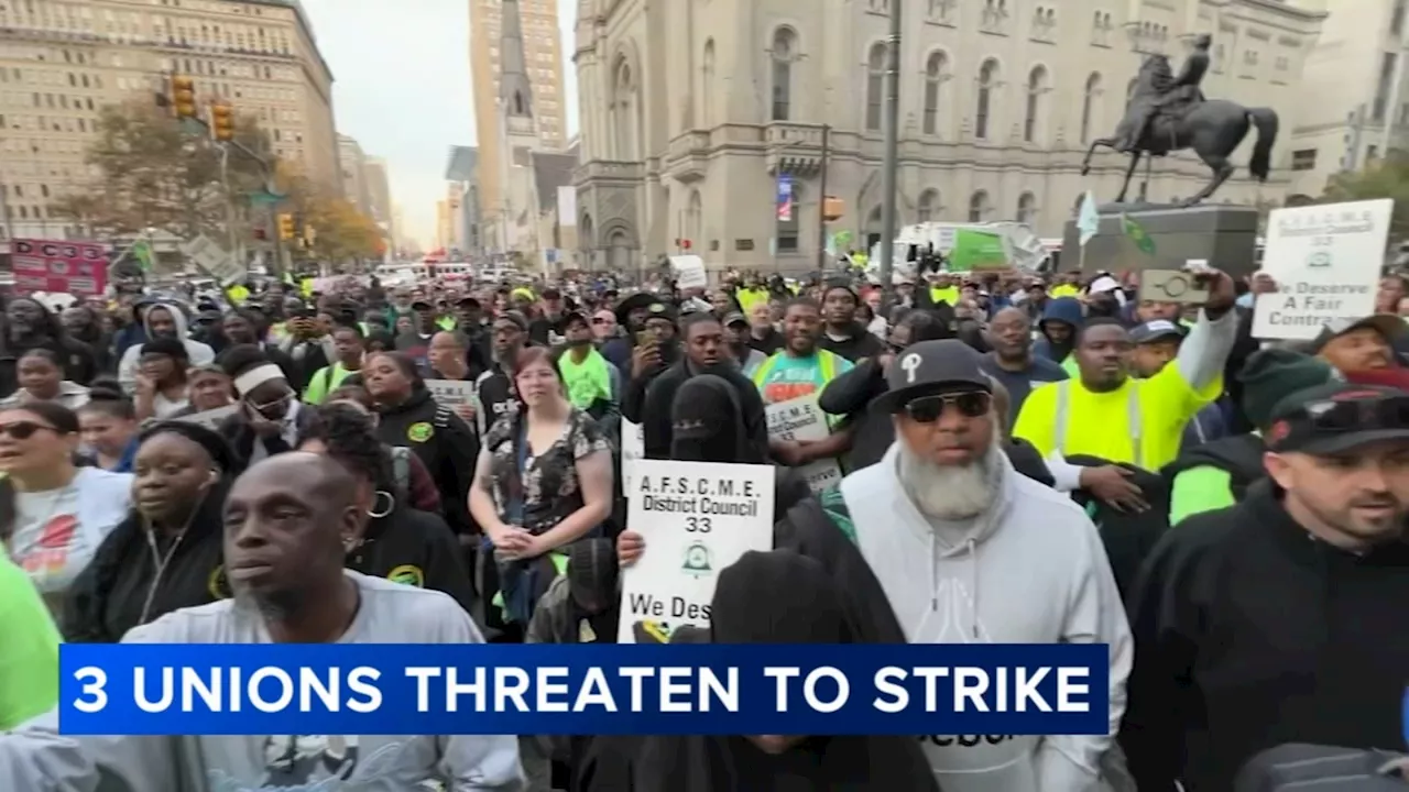 3 Philadelphia strikes possible as unions negotiate with city, SEPTA