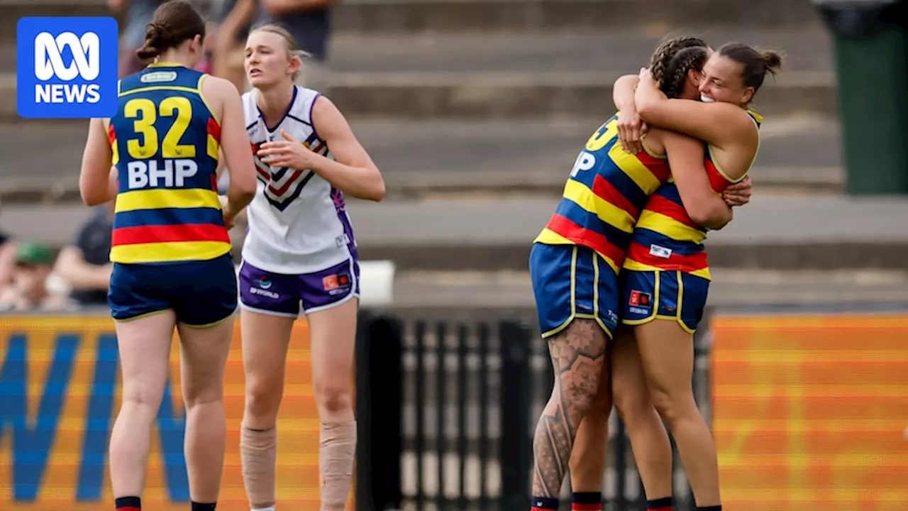 Adelaide keeps AFLW preliminary final streak alive with comprehensive win over Fremantle in sweltering conditions