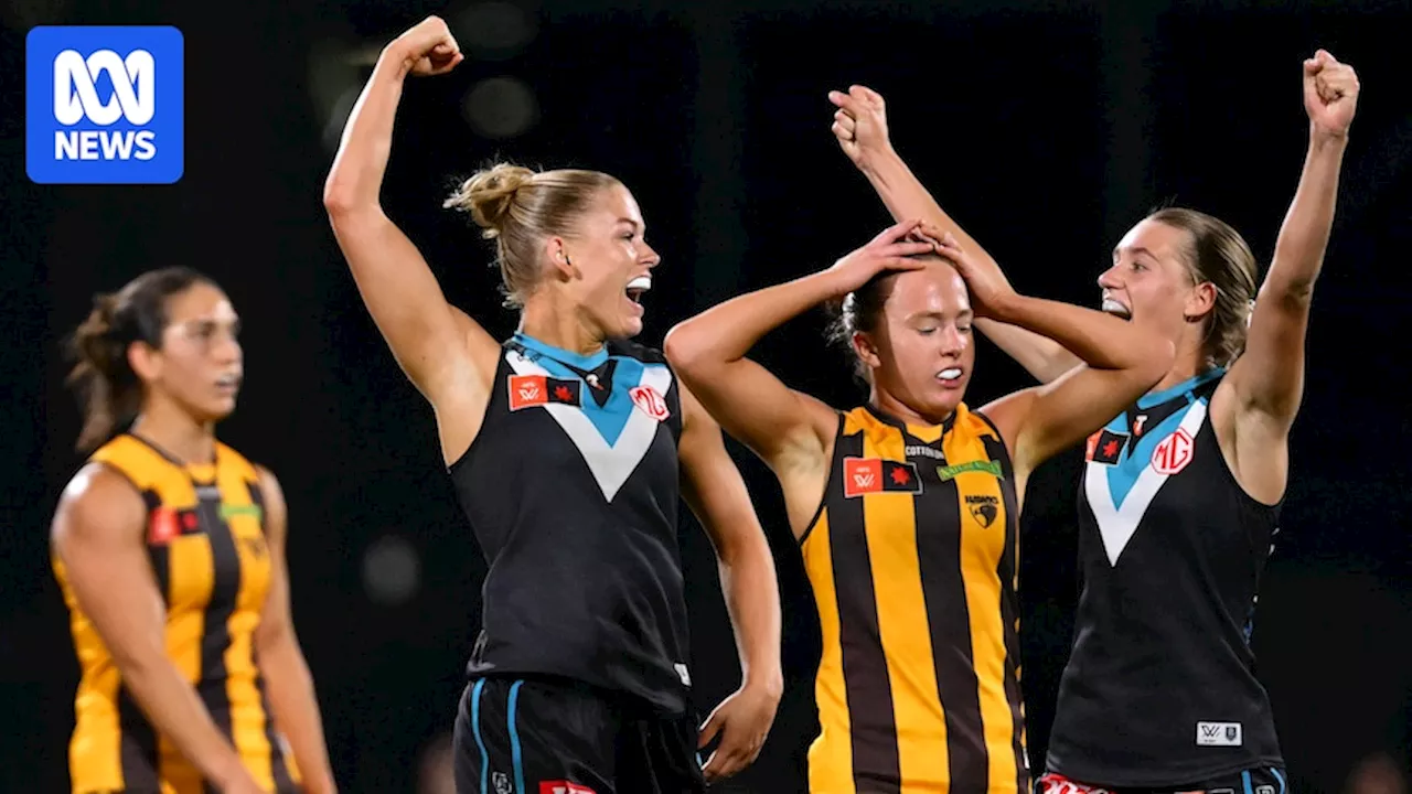 Port Adelaide come back from 22 points down to knock Hawthorn out of AFLW finals