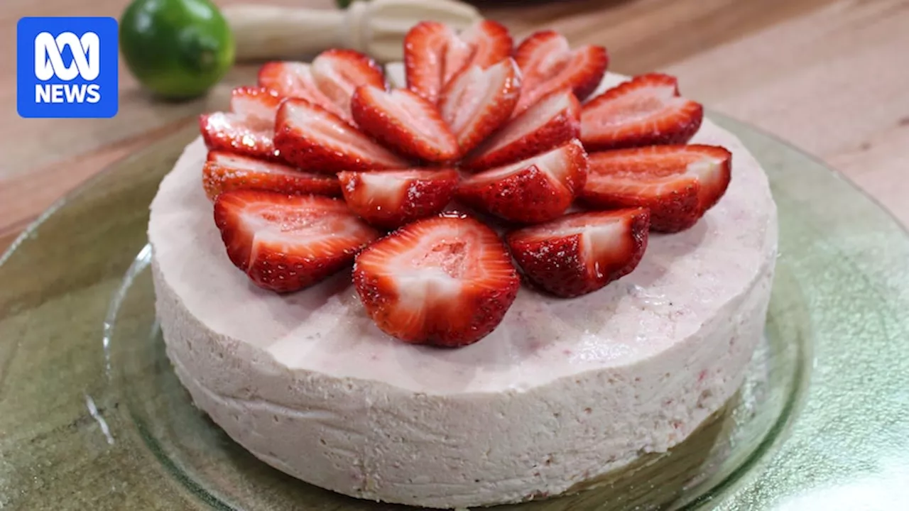 Strawberry and lime cheesecake