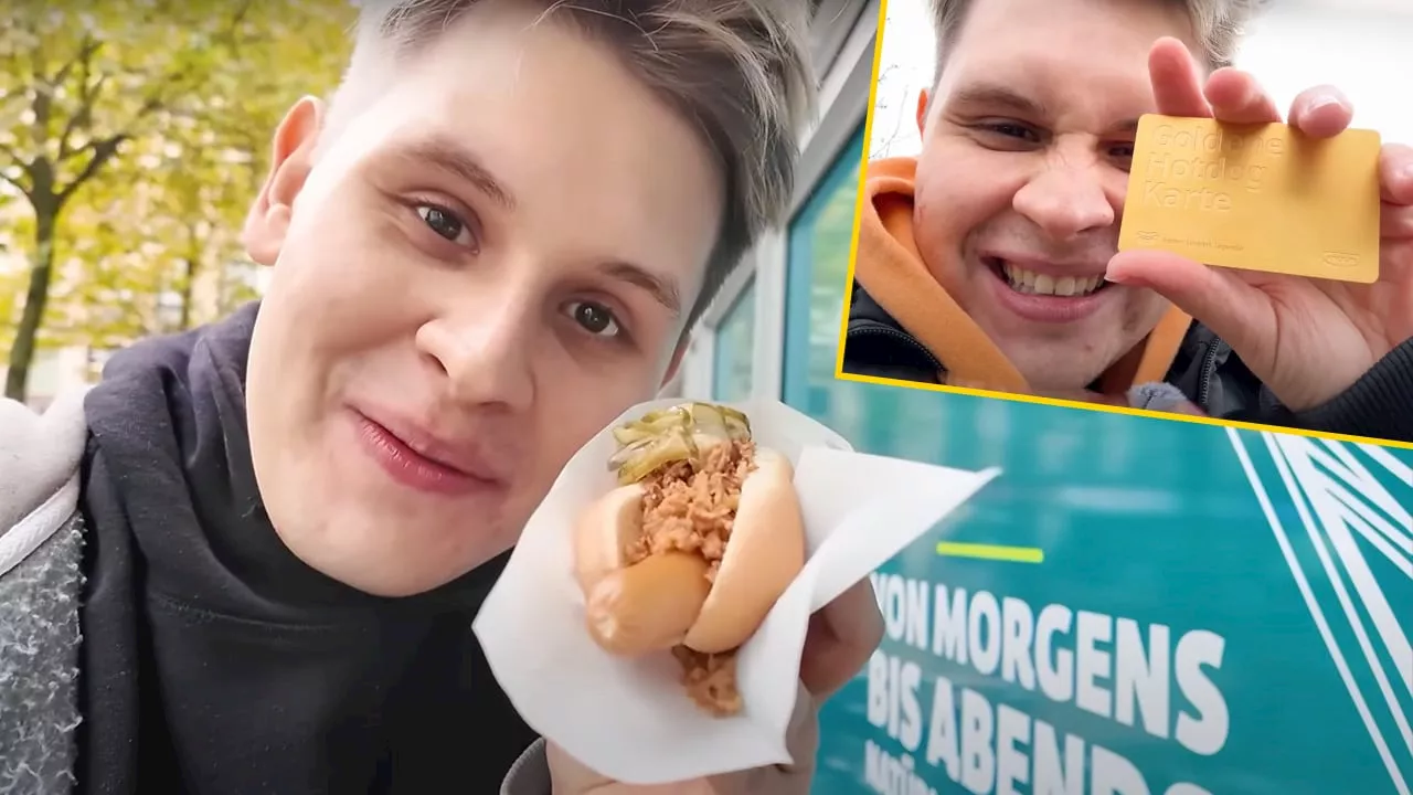 Ikea-Hotdogs umsonst für YouTube-Star: Goldene Würstchen-Karte!