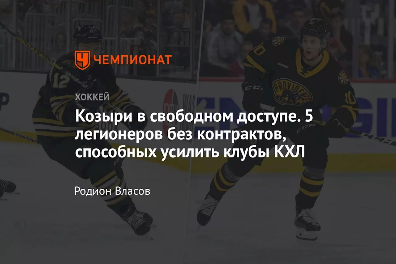 Козыри в свободном доступе. 5 легионеров без контрактов, способных усилить клубы КХЛ