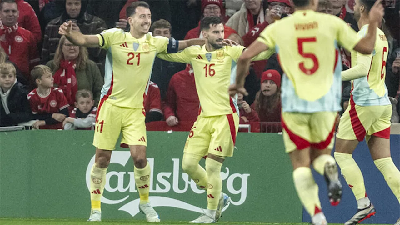 Spain beat Denmark to seal Nations League group win