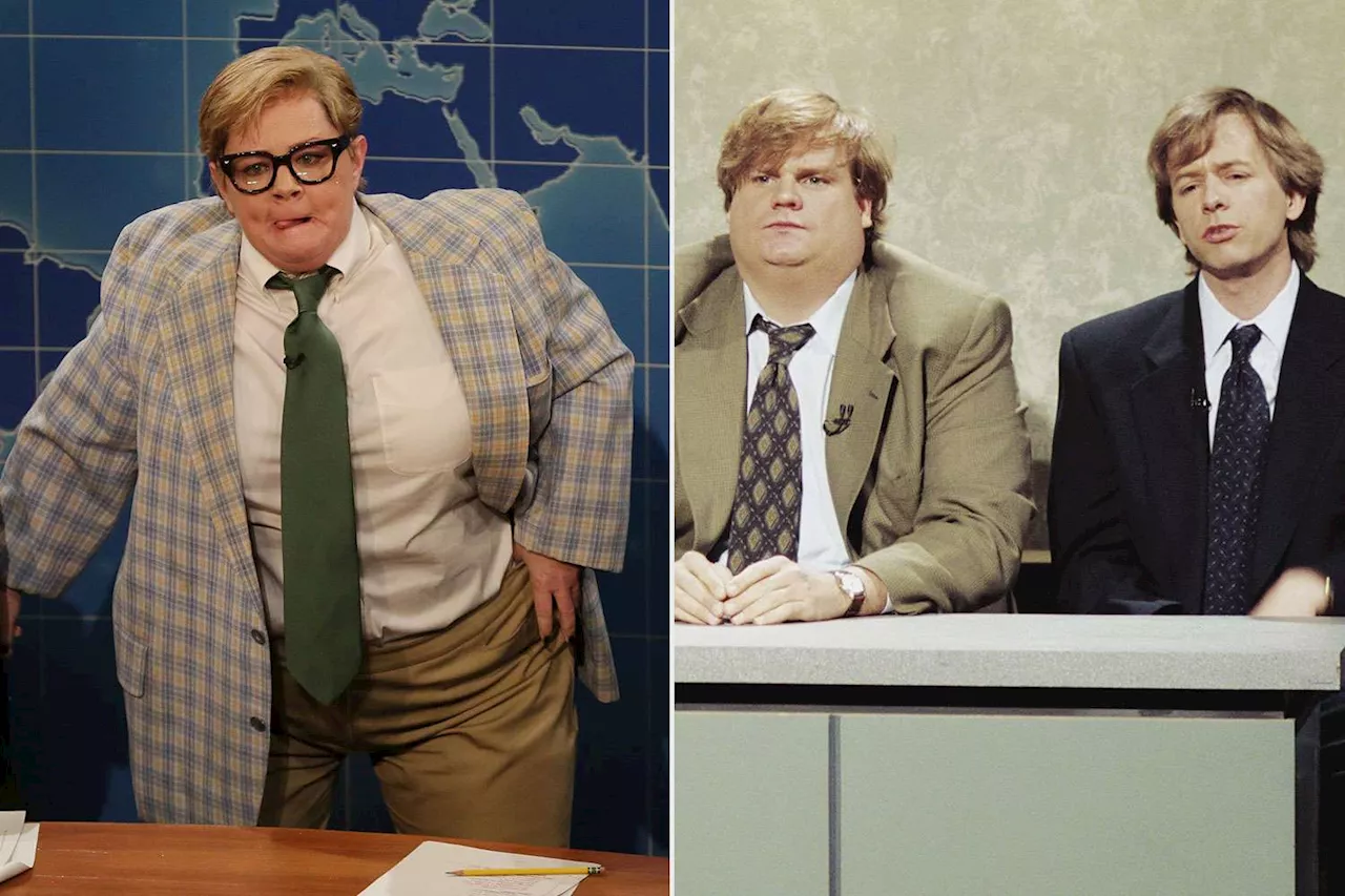 Melissa McCarthy met David Spade while dressed as an iconic Chris Farley SNL character