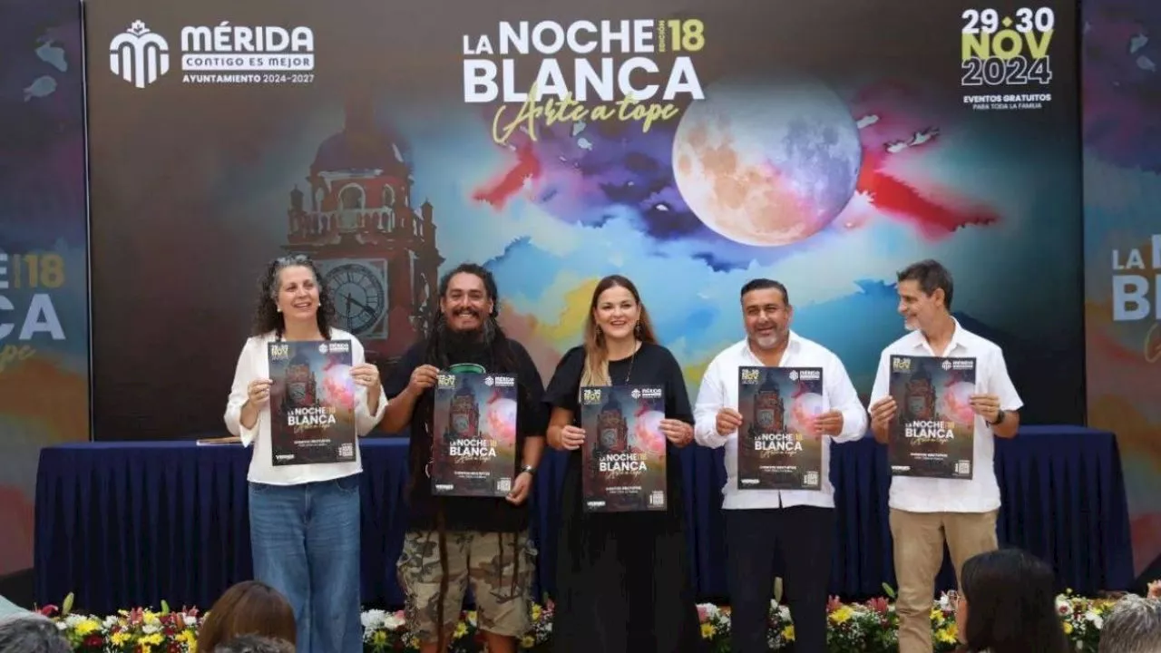 La Noche Blanca llega a Mérida: la fiesta se expande a 98 sedes en el municipio