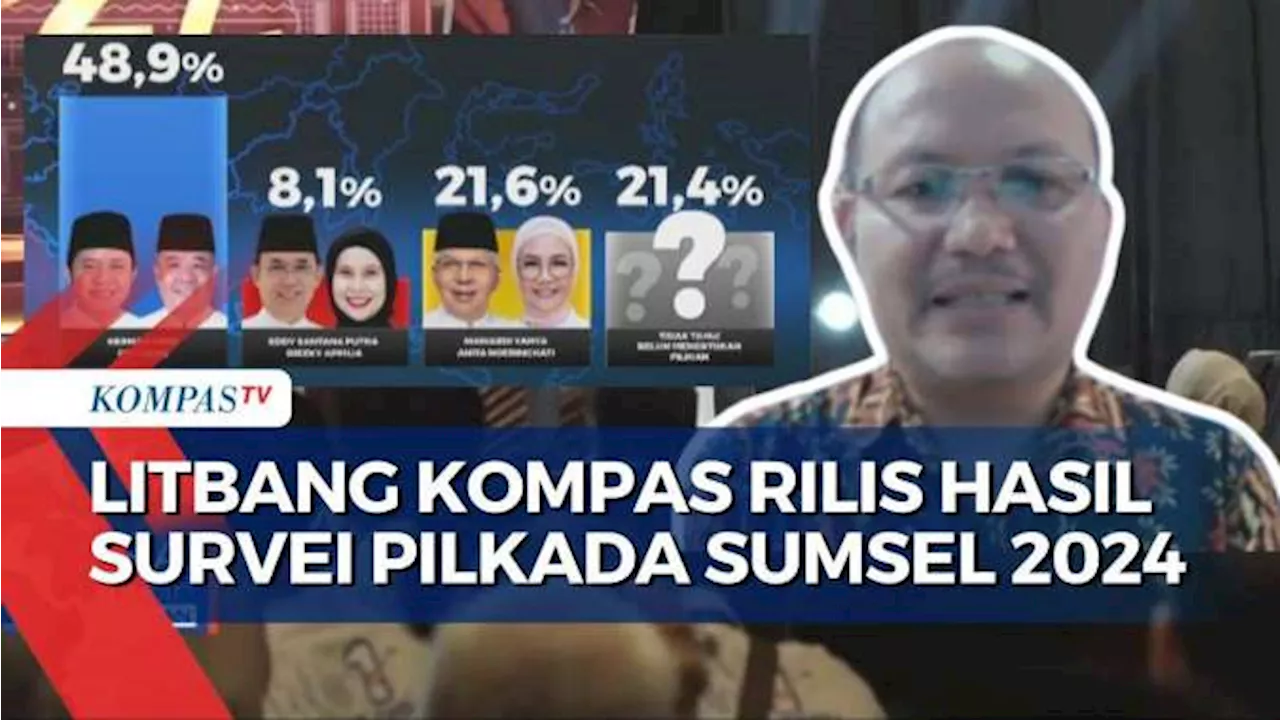 Litbang Kompas Rilis Survei Elektabilitas Paslon Pilkada Sumsel 2024, Ini Hasilnya!