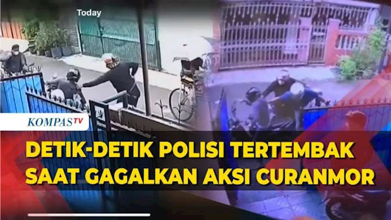 Simak Lagi CCTV Detik-detik Polisi Tertembak saat Gagalkan Aksi Curanmor di Cengkareng