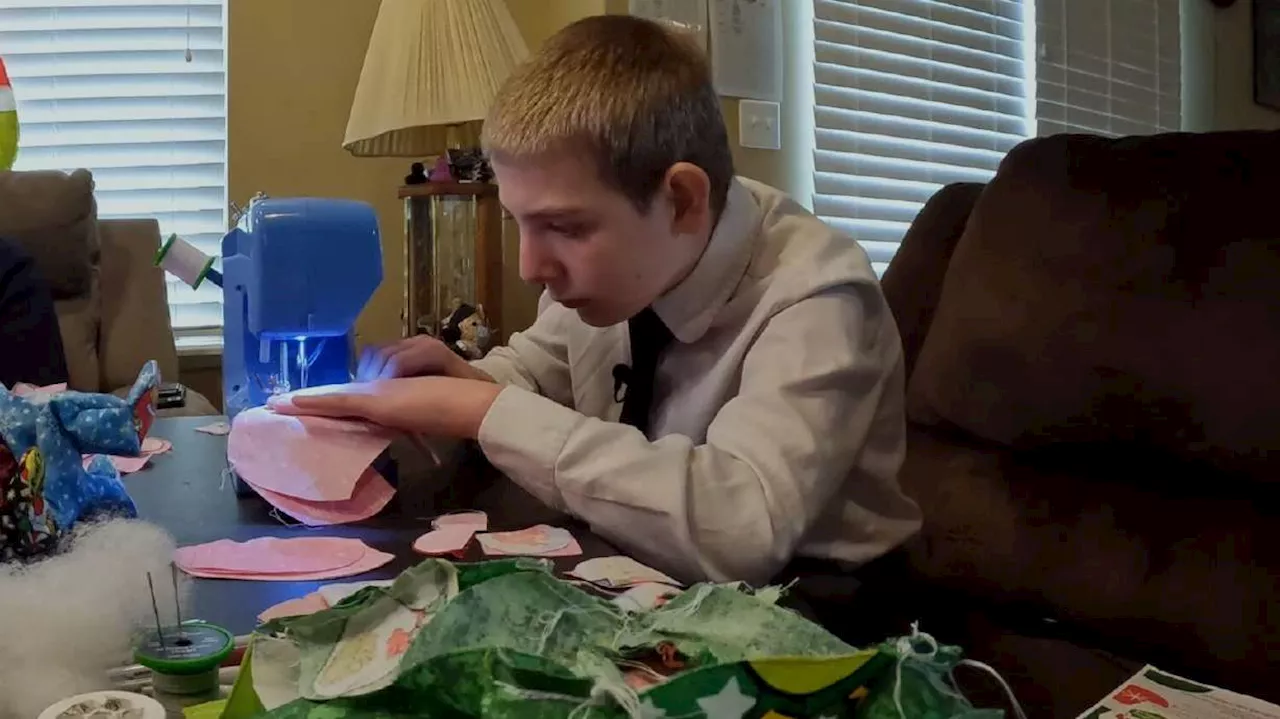 12-year-old boy gives up Christmas gifts to make Grinch bears for sick kids