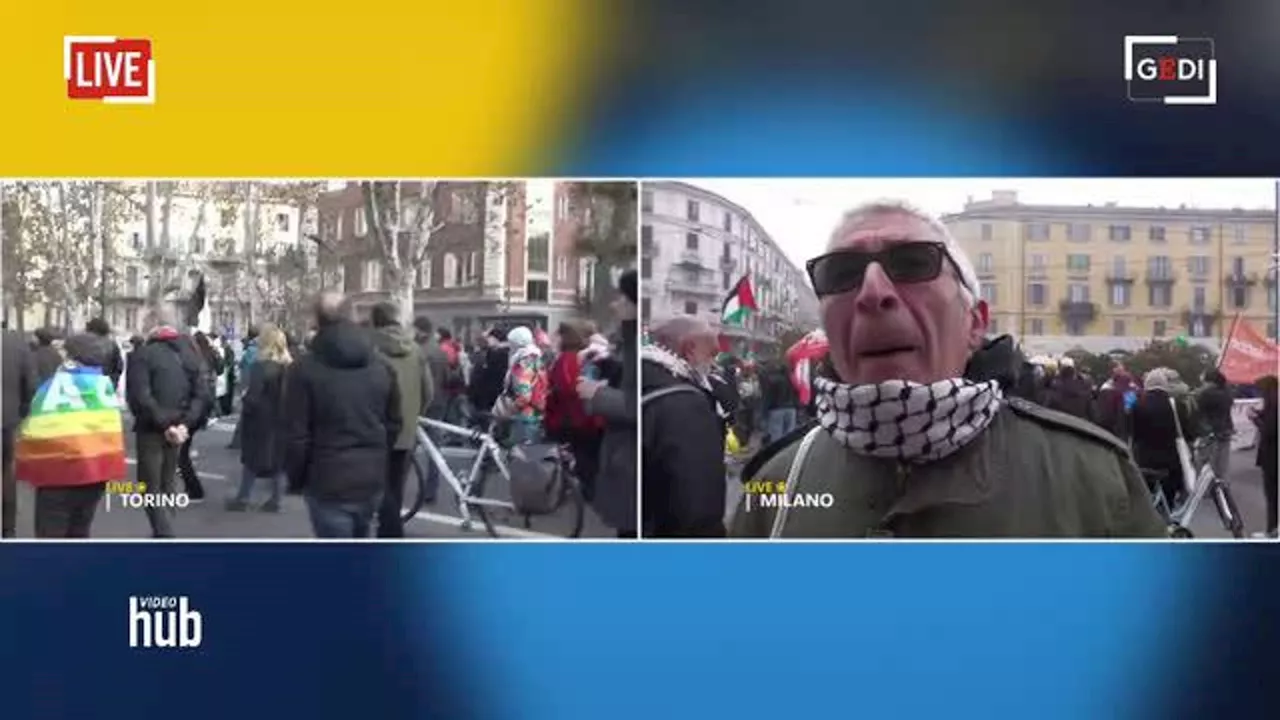 Manifestazioni pro Palestina a Torino, Milano e Roma: la diretta