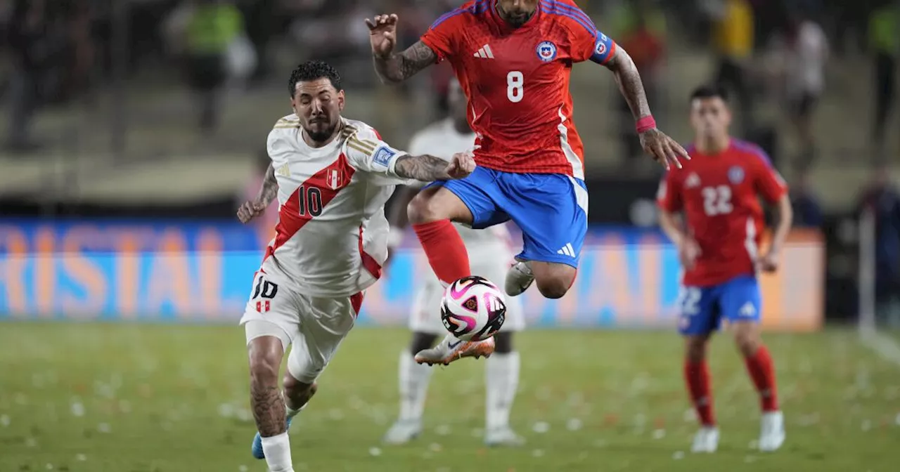 Perú y Chile negocian empate y siguen hundidos en el fondo de las eliminatorias