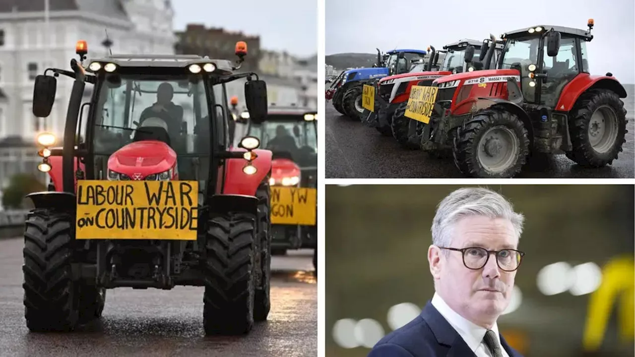 Farmers descend on Welsh Labour conference to protest Keir Starmer appearance as PM defends budget decisions