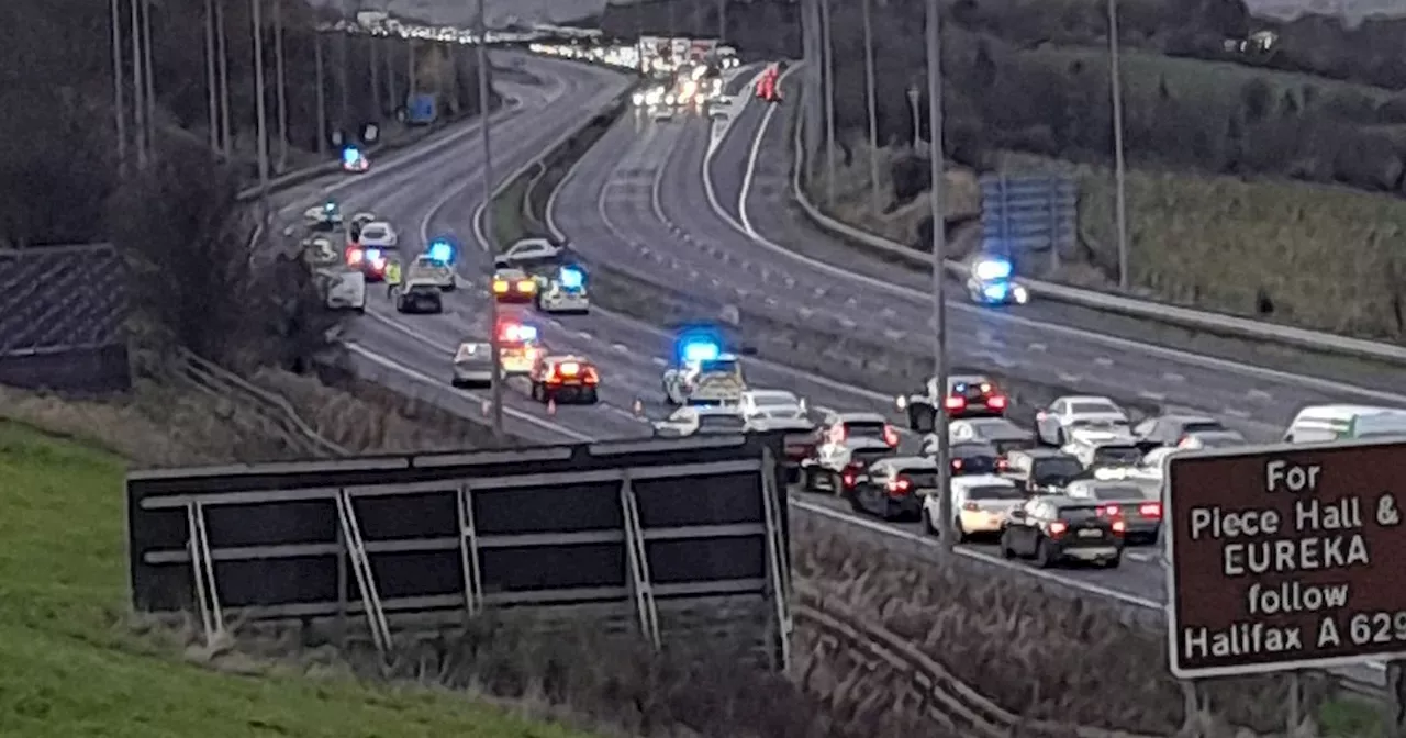 M62 closed and could be for hours as diversion routes issued after crash
