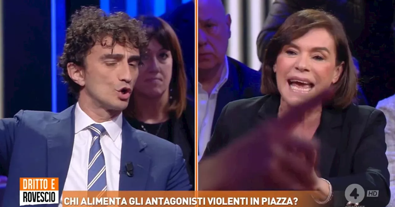 Dritto e Rovescio, rissa Gualmini-Bignami: &#034;Se sfili con le svastiche...&#034;, &#034;Ma ti rendi conto di quel che dici?&#034;