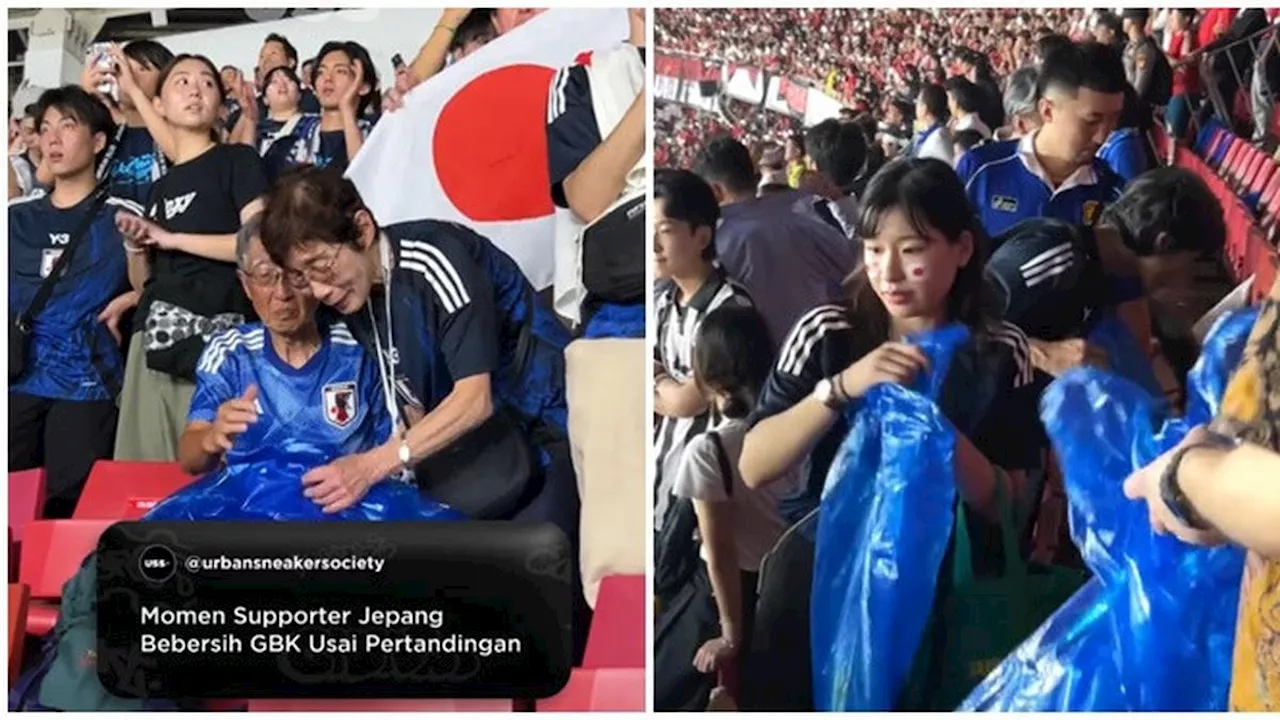 Viral Suporter Timnas Jepang Bersihkan GBK Usai Pertandingan, Sudah Jadi Kebiasaan