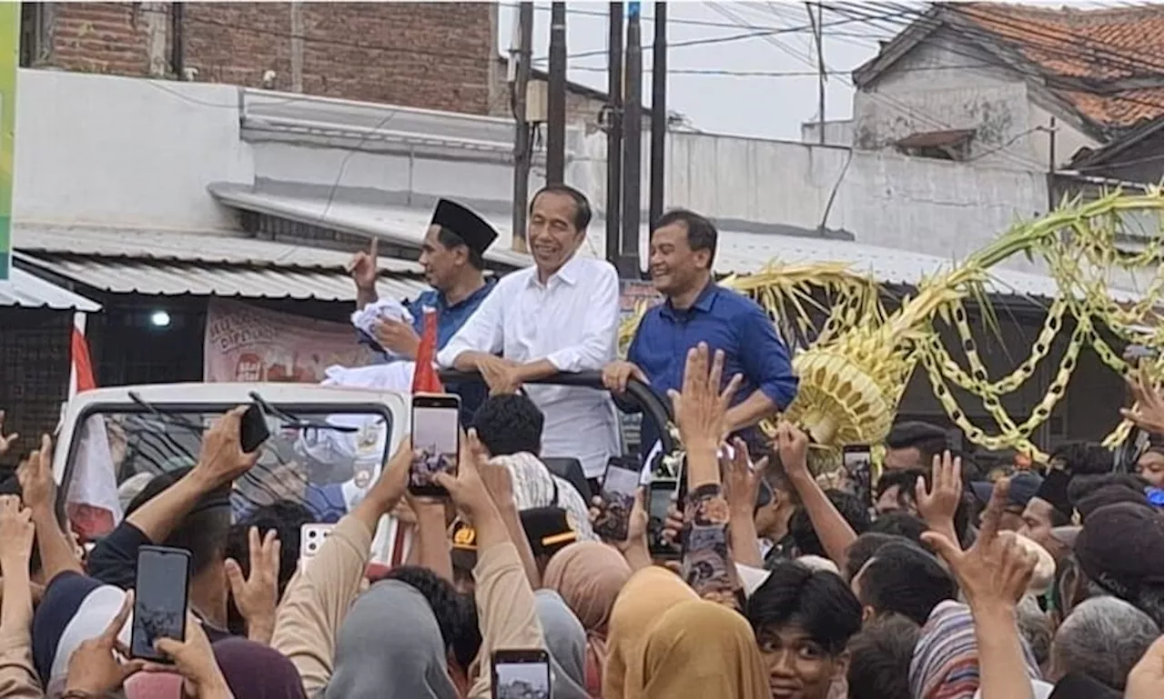 Sambangi Tegal, Jokowi dan Ahmad Luthfi-Taj Yassin Disambut Ribuan Warga