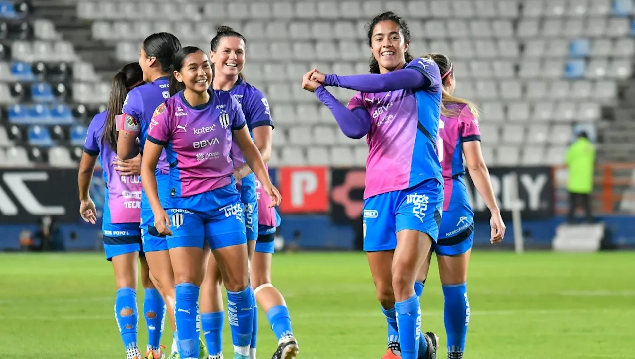 Rayadas, con medio boleto a la final de la Liga MX Femenil tras golear a Pachuca en la semifinal ida