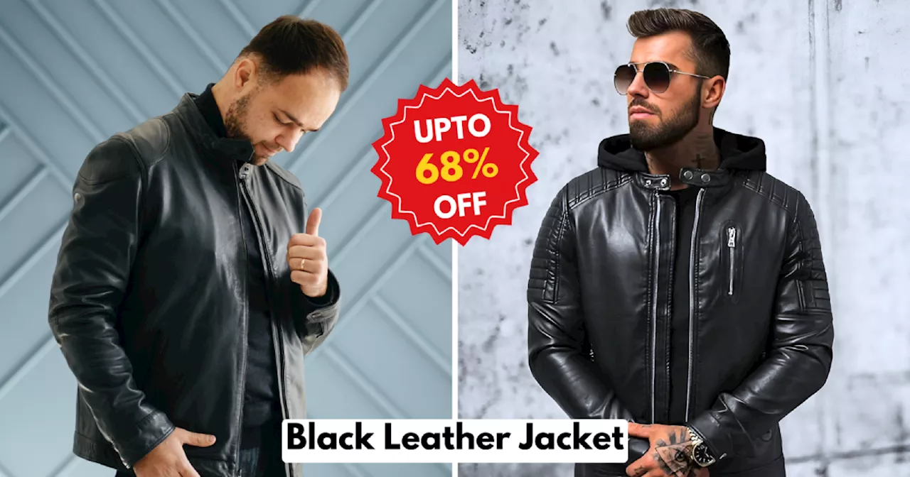 थोक के भाव में बिक रहे ब्लैक Leather Jacket पर पाएं 68% तक की छूट, विंटर वेयर में ऐड करके जमाएं अपना रोला