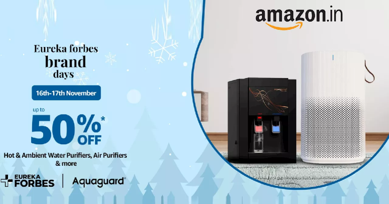 Amazon Sale में Eureka Forbes ने तोड़े डिस्काउंट के रेकॉर्ड्स, Water Purifier से लेकर Air Purifier हुआ हद्द सस्ता