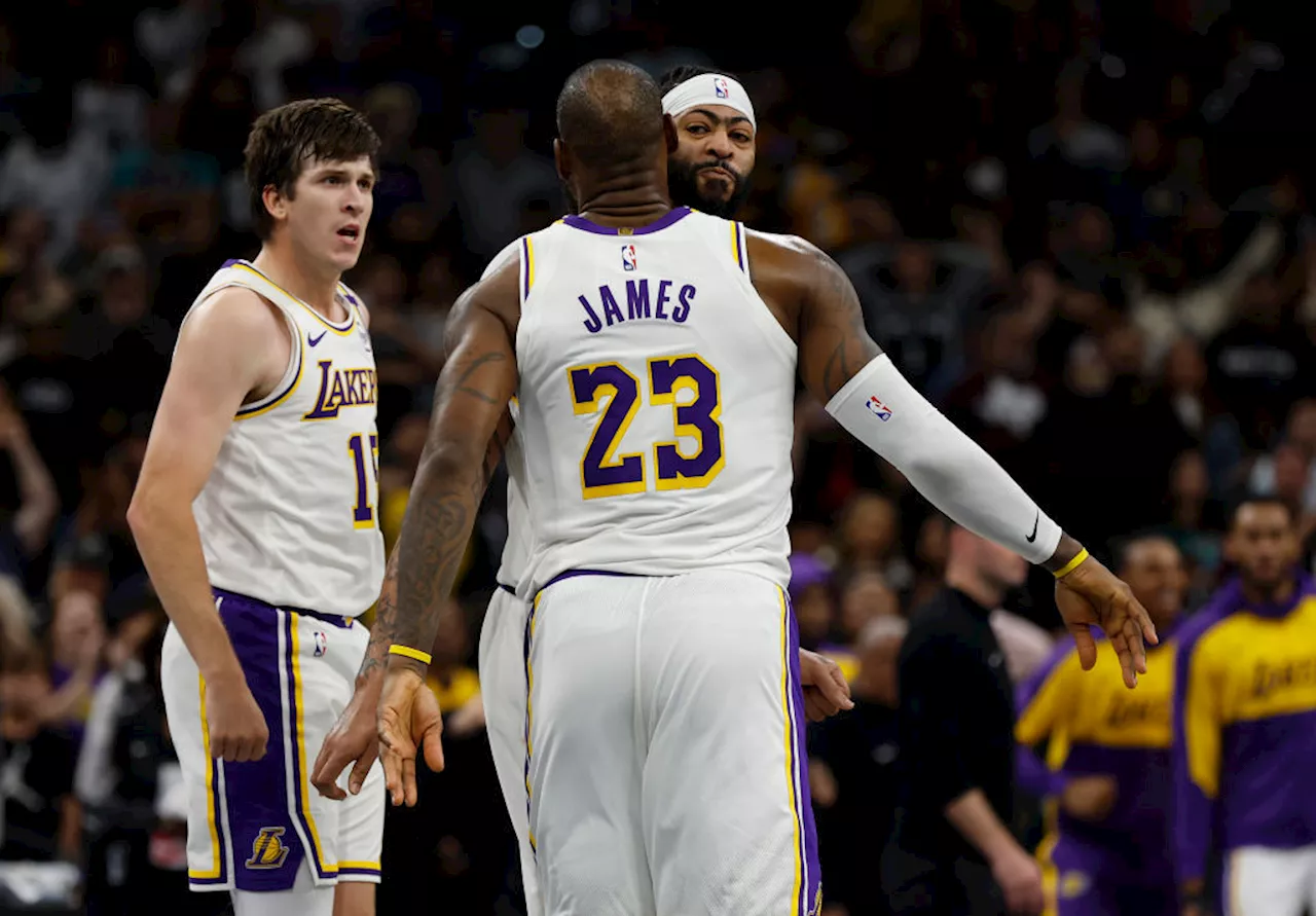 Anthony Davis, LeBron James lead Lakers past Spurs 120-115 to open NBA Cup title defense