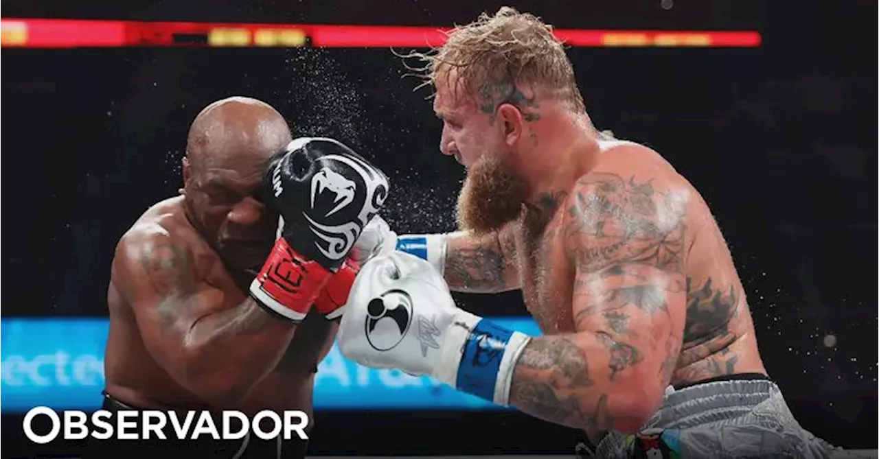 Oito rondas, 60 milhões em prémios e um regresso 20 anos depois. As imagens do combate entre Mike Tyson e Jake Paul