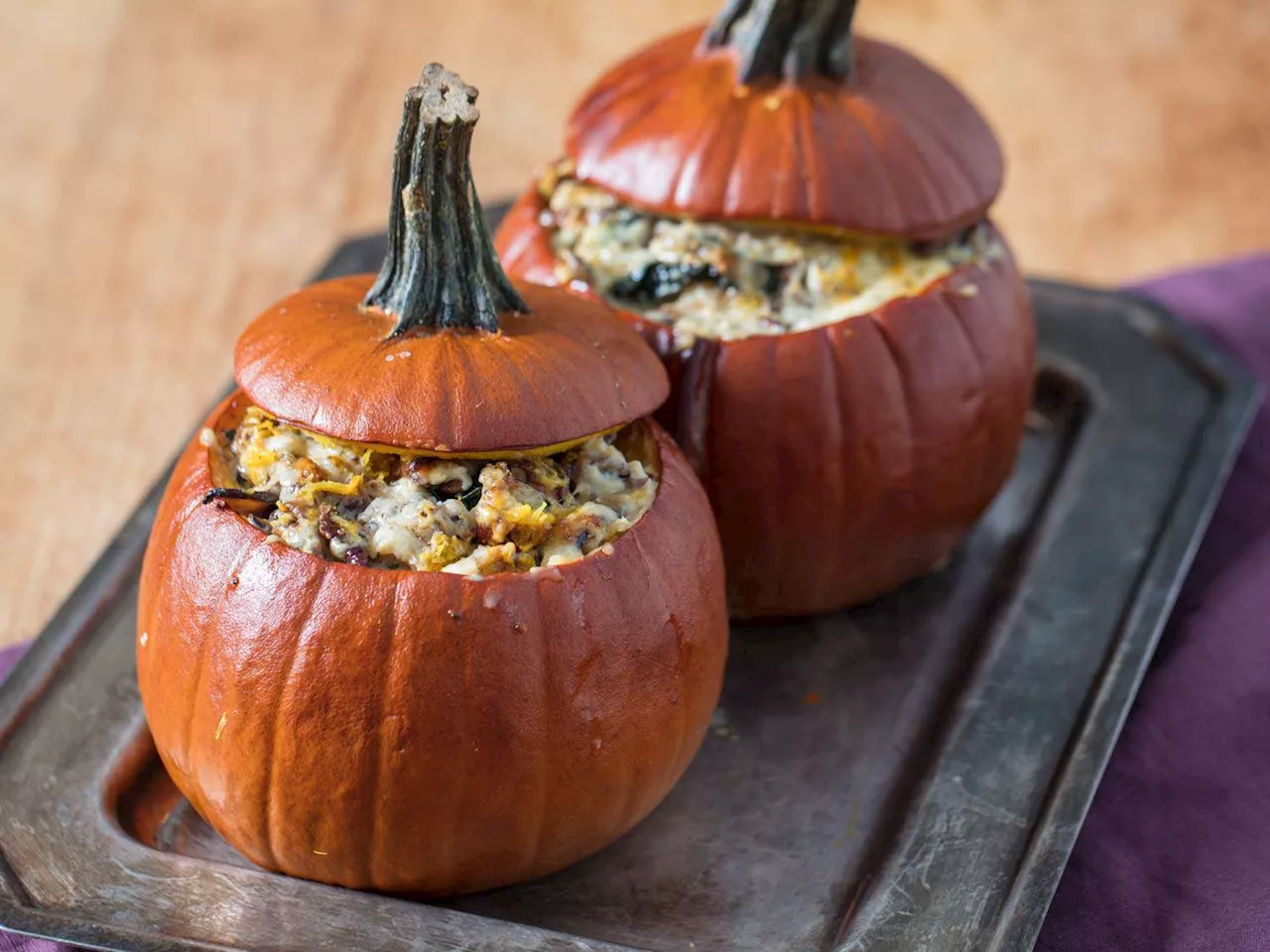 Thanksgiving Stuffed Roast Pumpkins