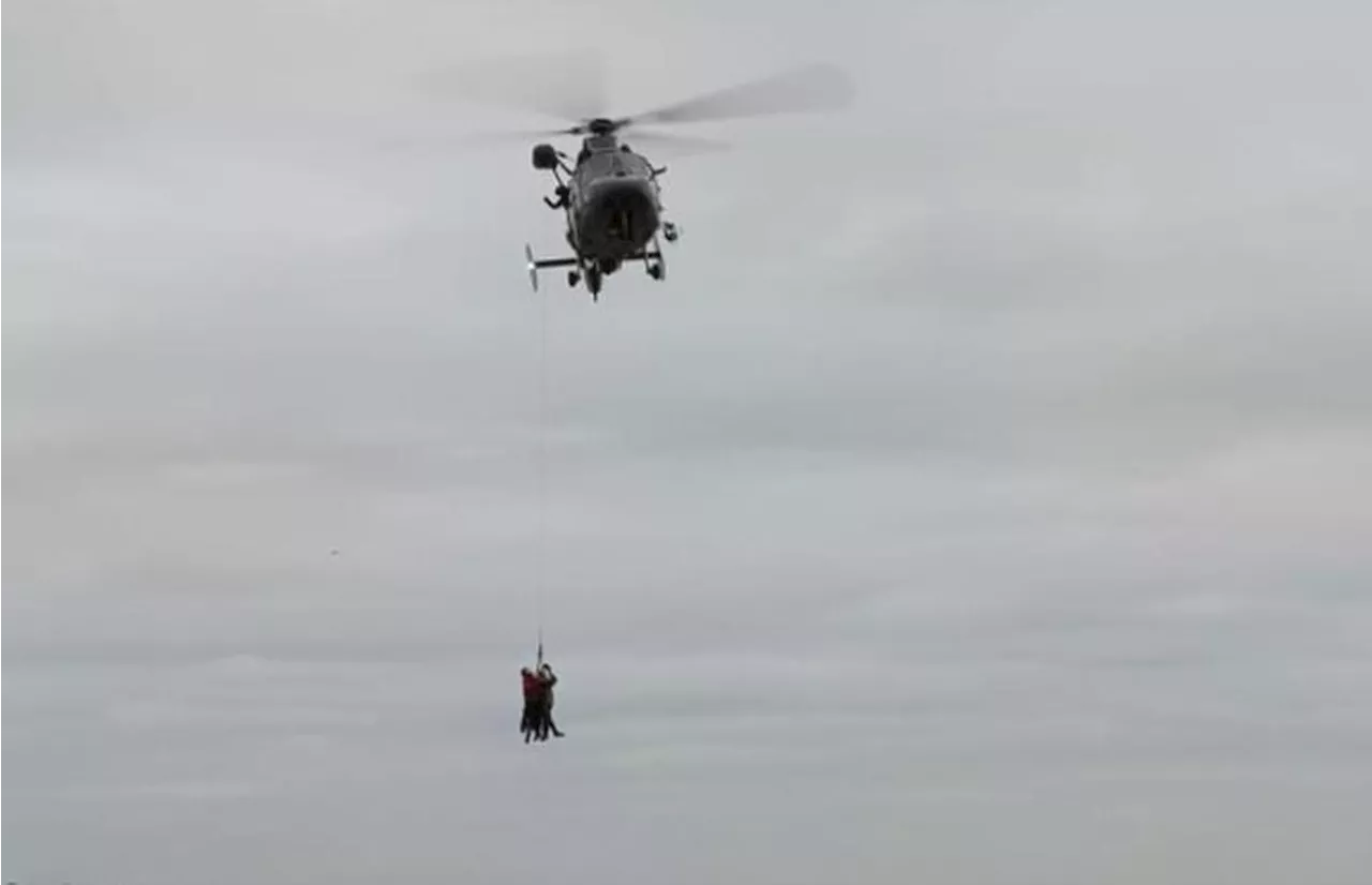 Vidéo. Piégé dans la vase, un couple belge est sauvé par hélicoptère au Touquet