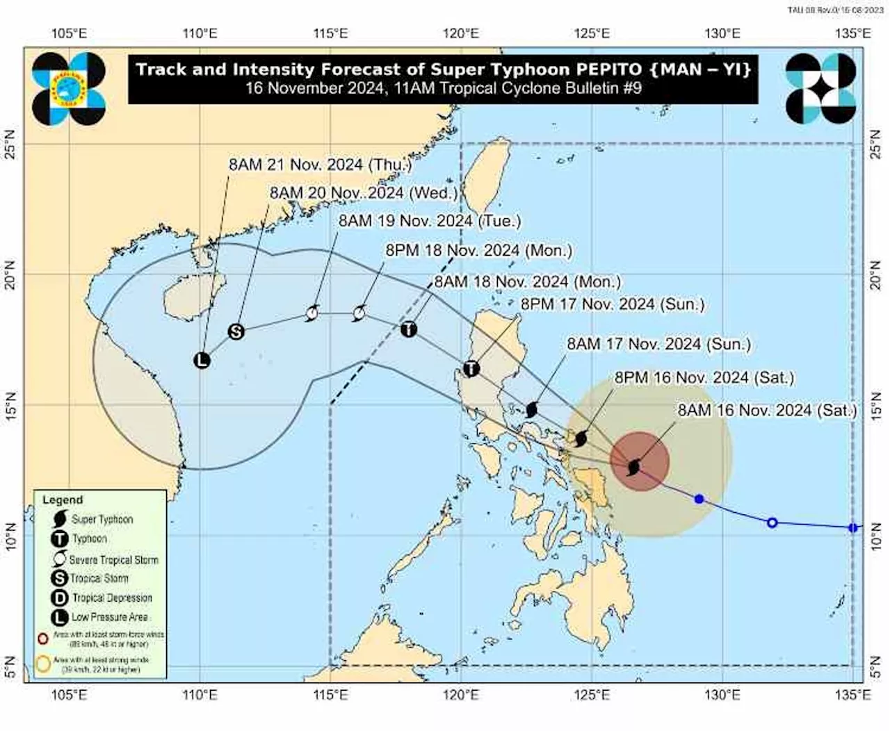 'Pepito' intensifies into super typhoon; Bicol under signal no. 4