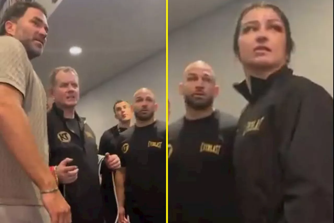 Katie Taylor’s team in heated confrontation over Eddie Hearn ban as press conference descends into chaos...