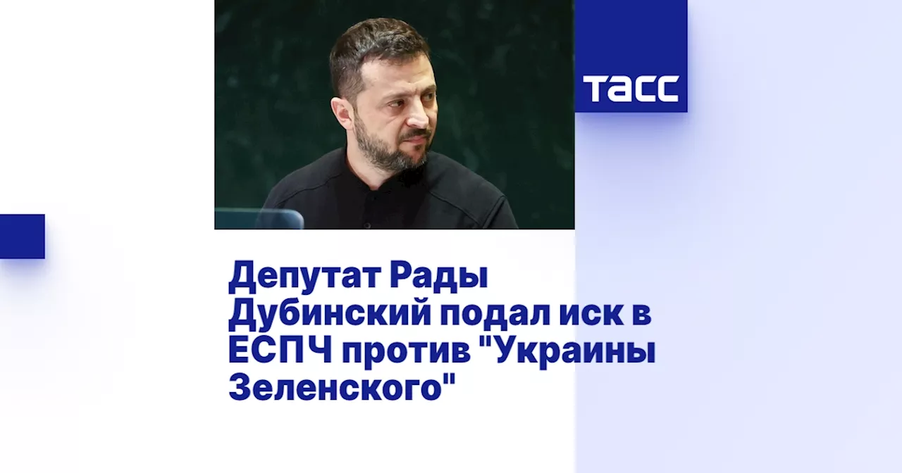 Депутат Рады Дубинский подал иск в ЕСПЧ против 'Украины Зеленского'