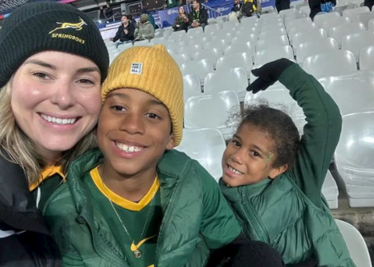 ‘Can’t believe it’: Rachel Kolisi and kids fly to London on private yet