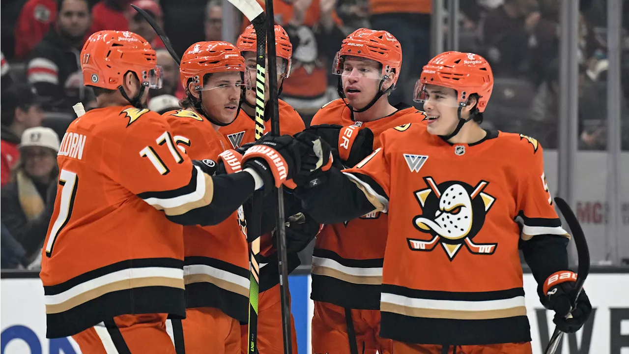 Gauthier scores first career goal as Ducks rally past Red Wings