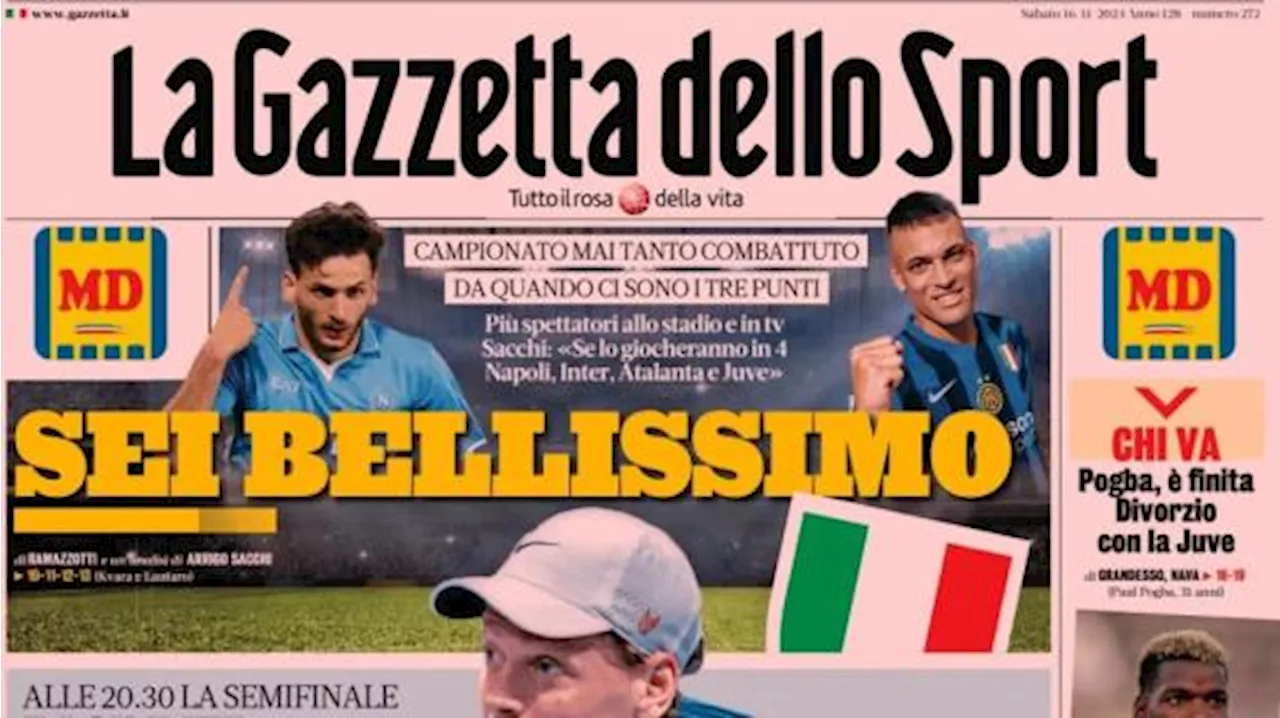 Bagarre in vetta, La Gazzetta dello Sport in prima pagina sul campionato: 'Sei bellissimo'