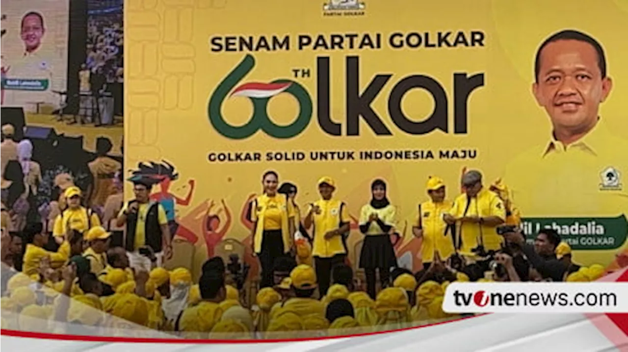 Gelar Senam HUT Golkar, Bahlil Lahadalia Sapa Kader se-Indonesia Hingga Minta Menangkan Pilkada