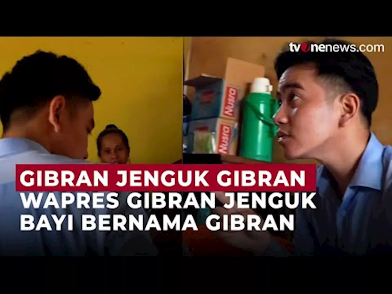 Wapres Gibran Jenguk Bayi Bernama Gibran di Pengungsian Erupsi Gunung Lewotobi