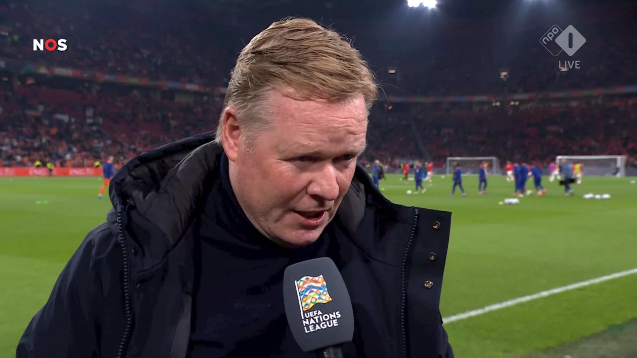 Koeman legt uit waarom hij Brobbey op de bank zet en Van Hecke laat debuteren in het Nederlands elftal