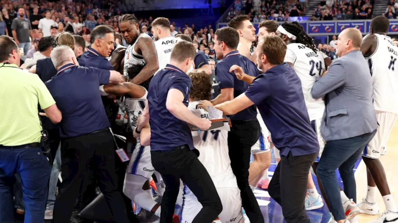 Ugly scenes as NBL fans brawl with Adelaide 36ers players: ‘Crossed the line’