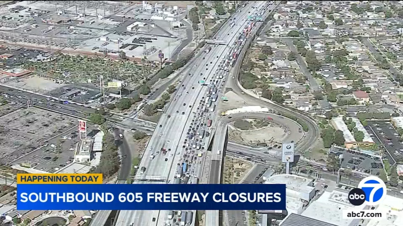 Weekend closures planned on southbound 605 Freeway in Downey and Norwalk areas