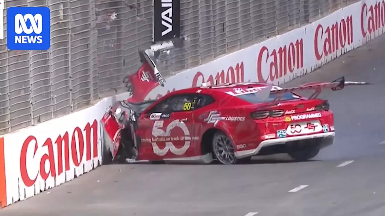 Jaxon Evans survives frightening crash on infamous corner during Adelaide 500 qualifying session