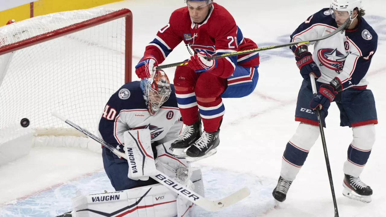 Sam Montembeault stops 25 shots in Canadiens' 5-1 win over Blue Jackets