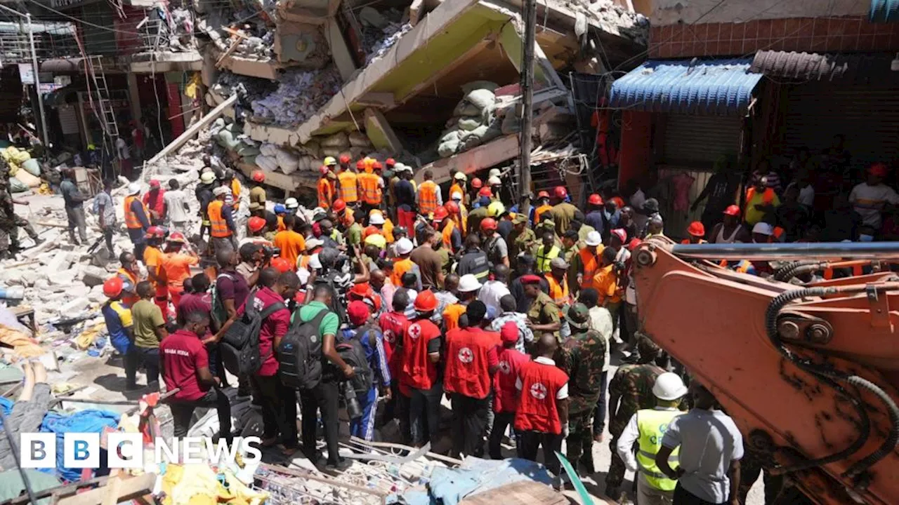 Kariakoo building collapse: Tanzanian rescuers send water to trapped