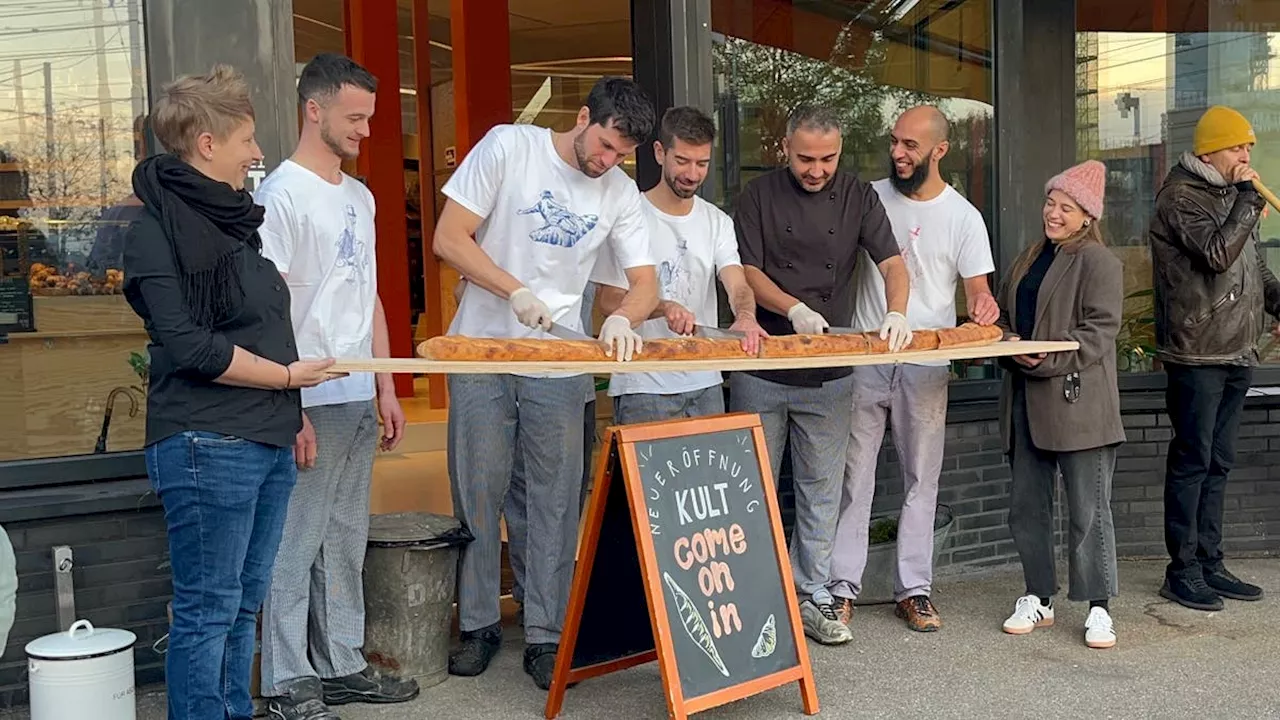 Bäckerei Kult eröffnet neue Filiale am Voltaplatz: Mit Alphörnern und Zwei-Meter-Baguette